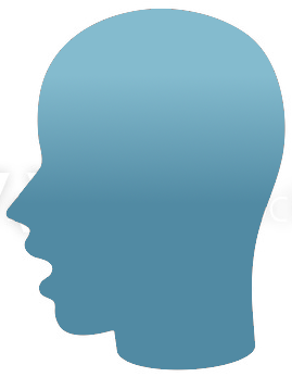 Head with open mouth